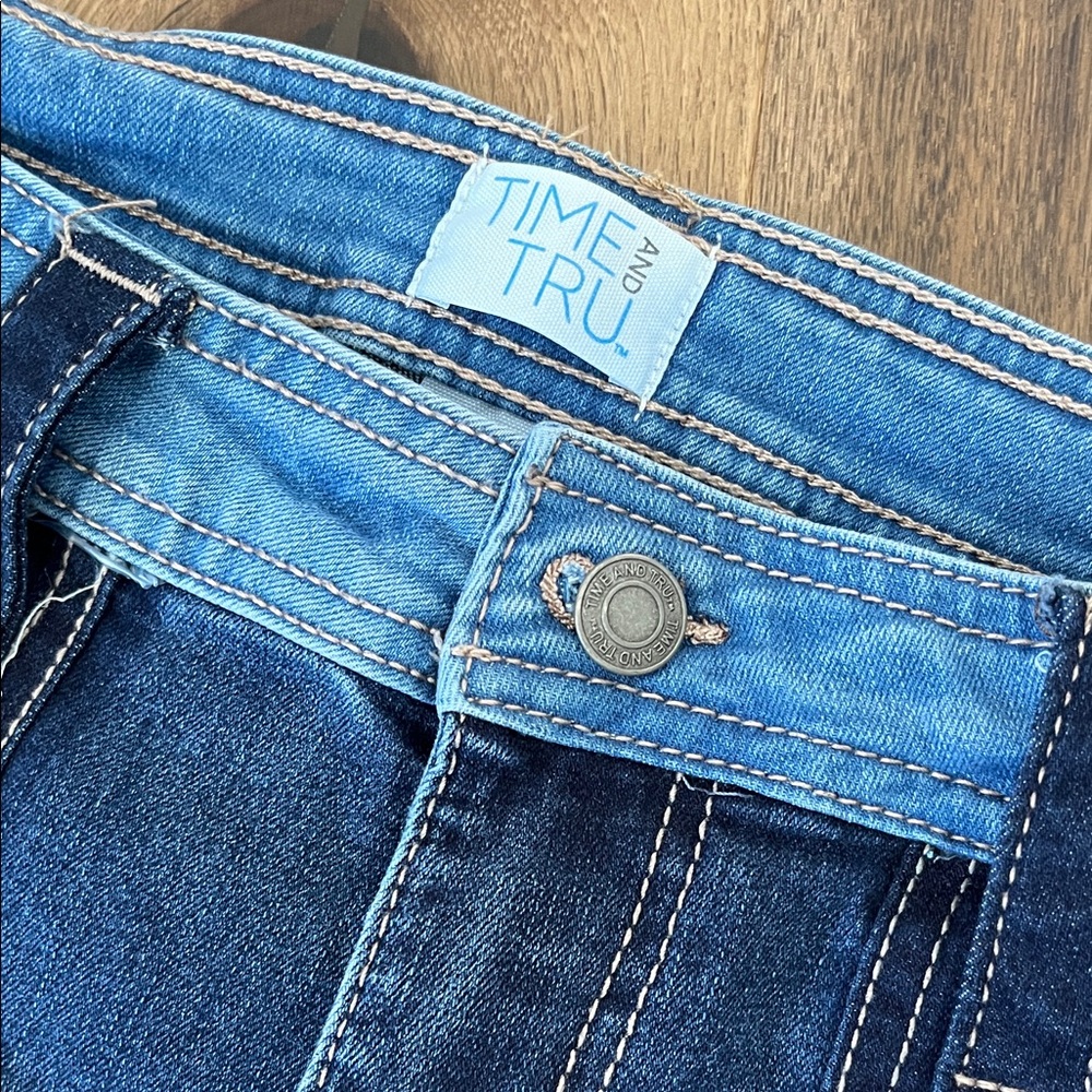 Time and Tru Patchwork Jeans - Size 12 - Picture 7 of 10